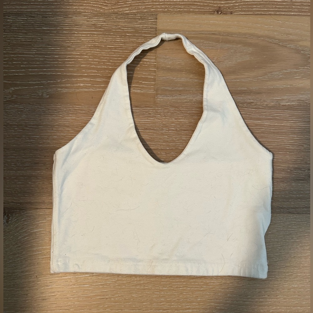 Brandy Melville White Halter Top
